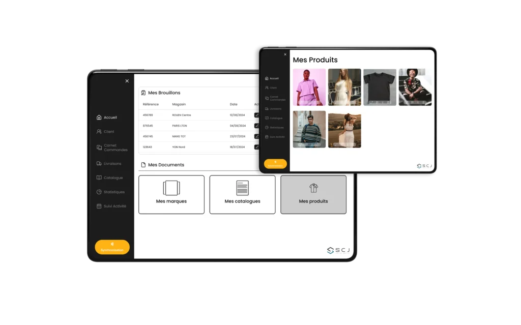 Mockup Appli fashion Software Photos produit