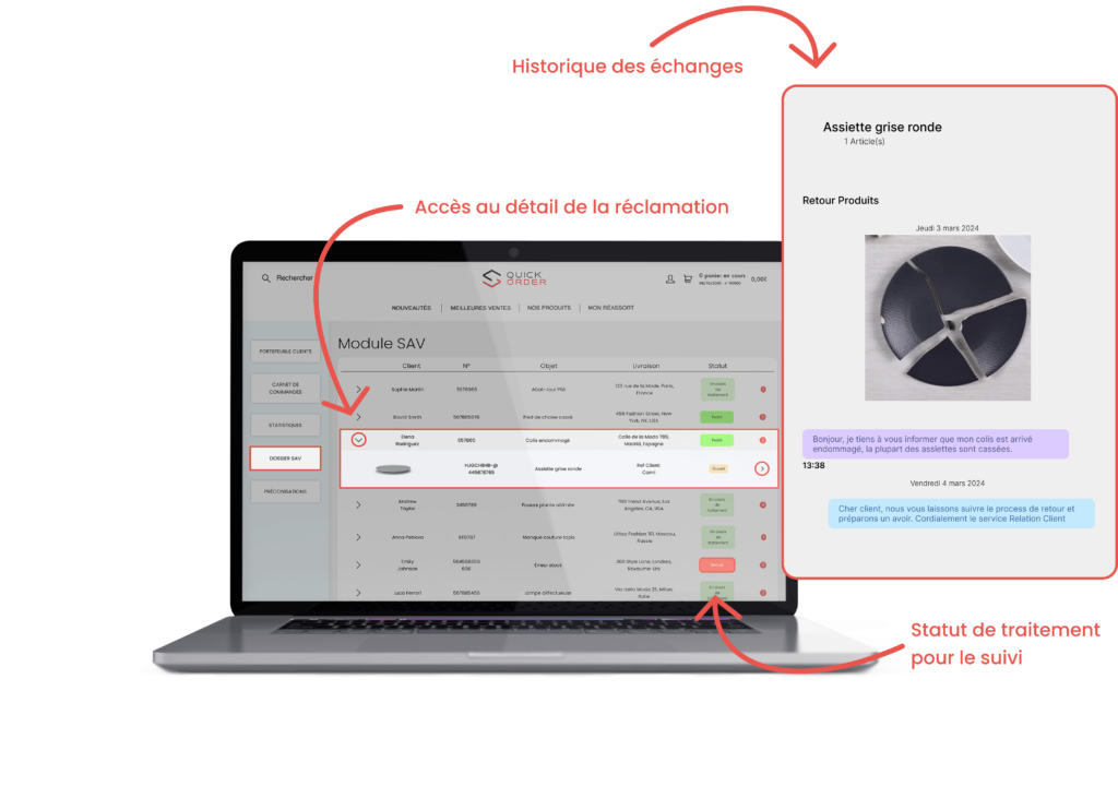 Add.On SAV et Gestion des Retours Quickorder