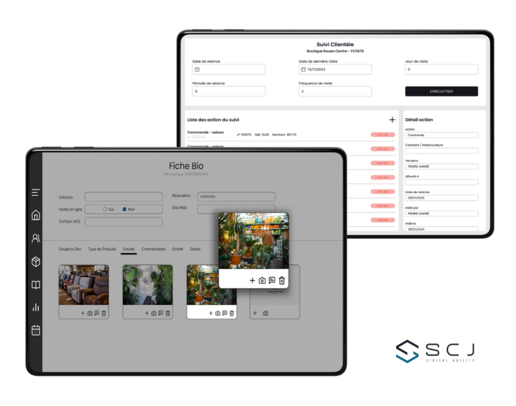 Mise en valeur produits : la Fiche Bio, présente sur l'application mobile SFA SCJ